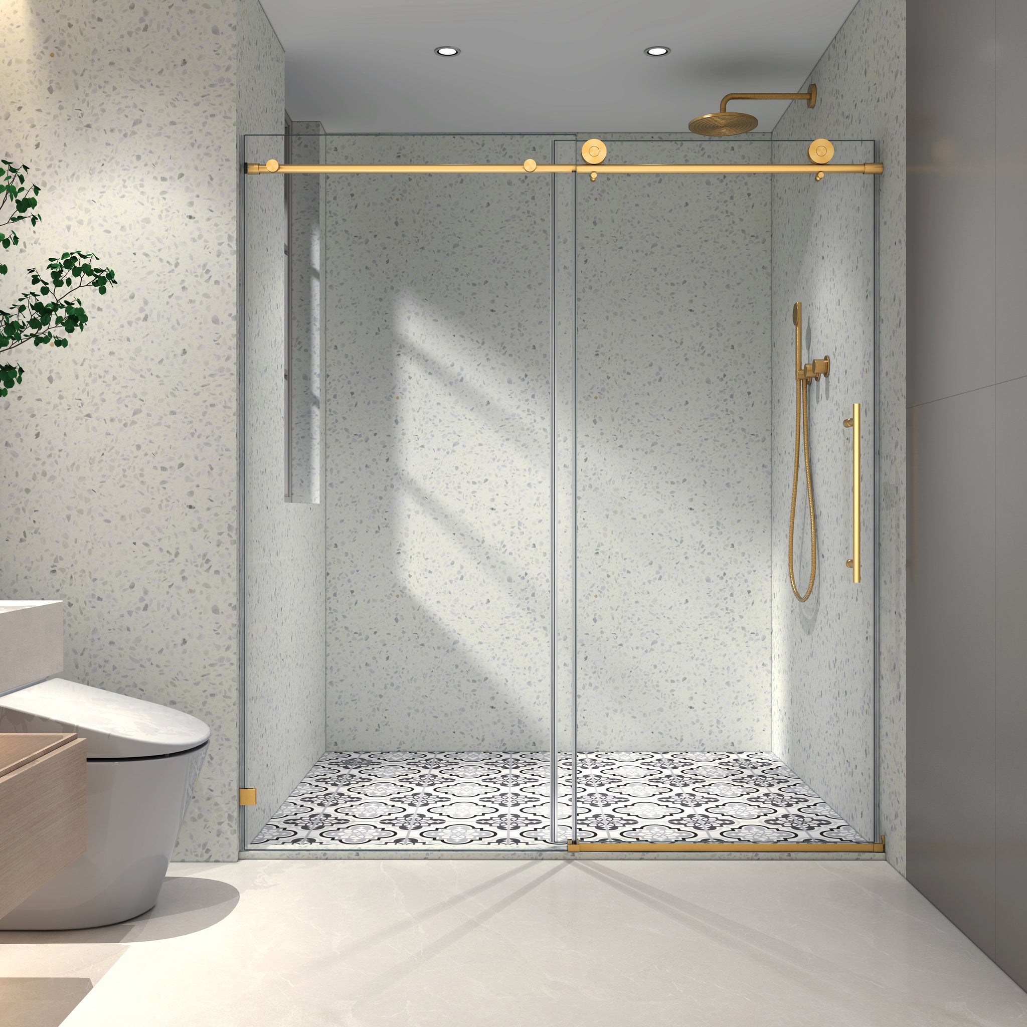 6076 Brushed Shower Door by HouseOfZazla