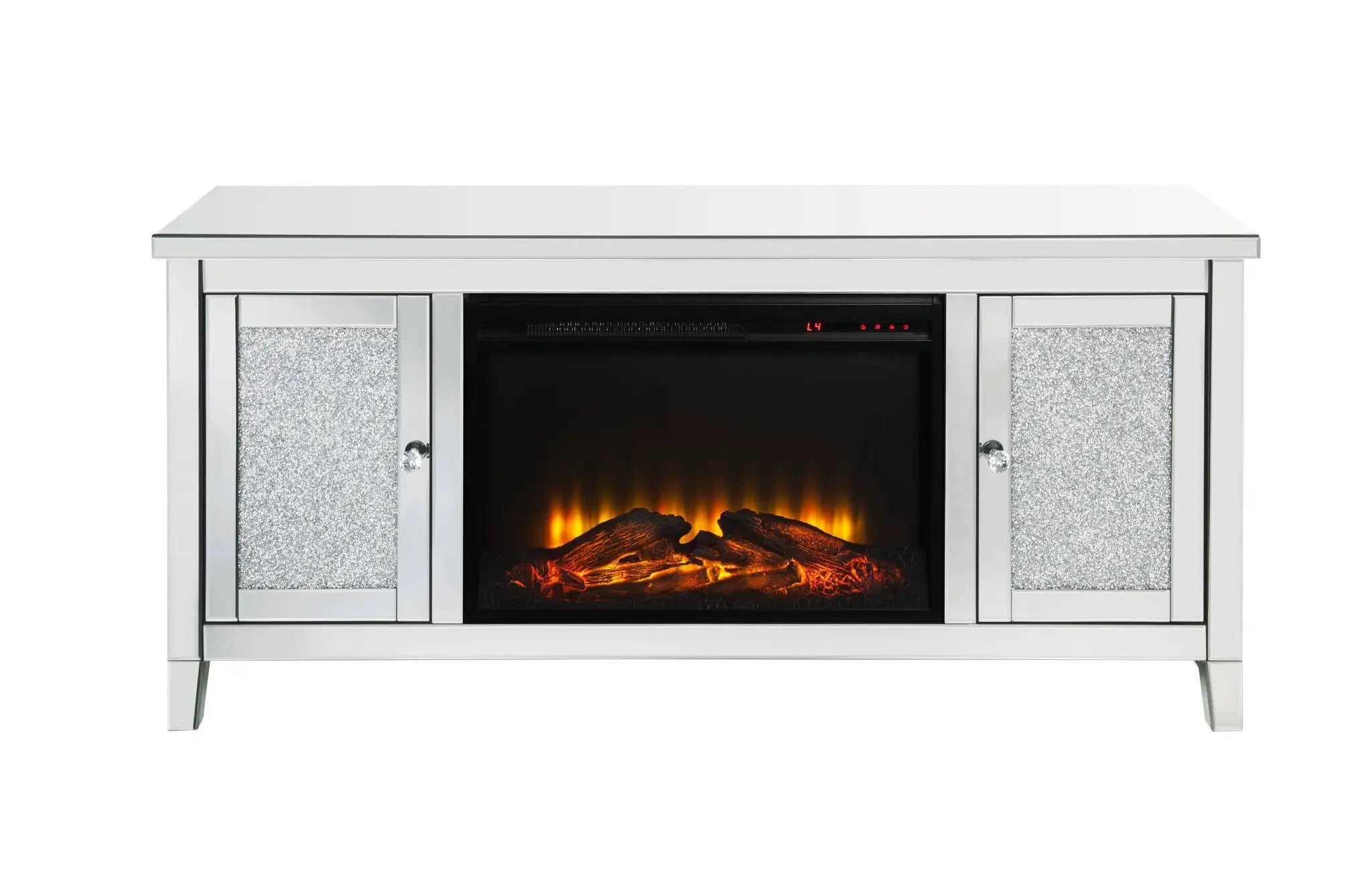 Noralie TV Stand with LED Electric Fireplace by HouseOfZazla