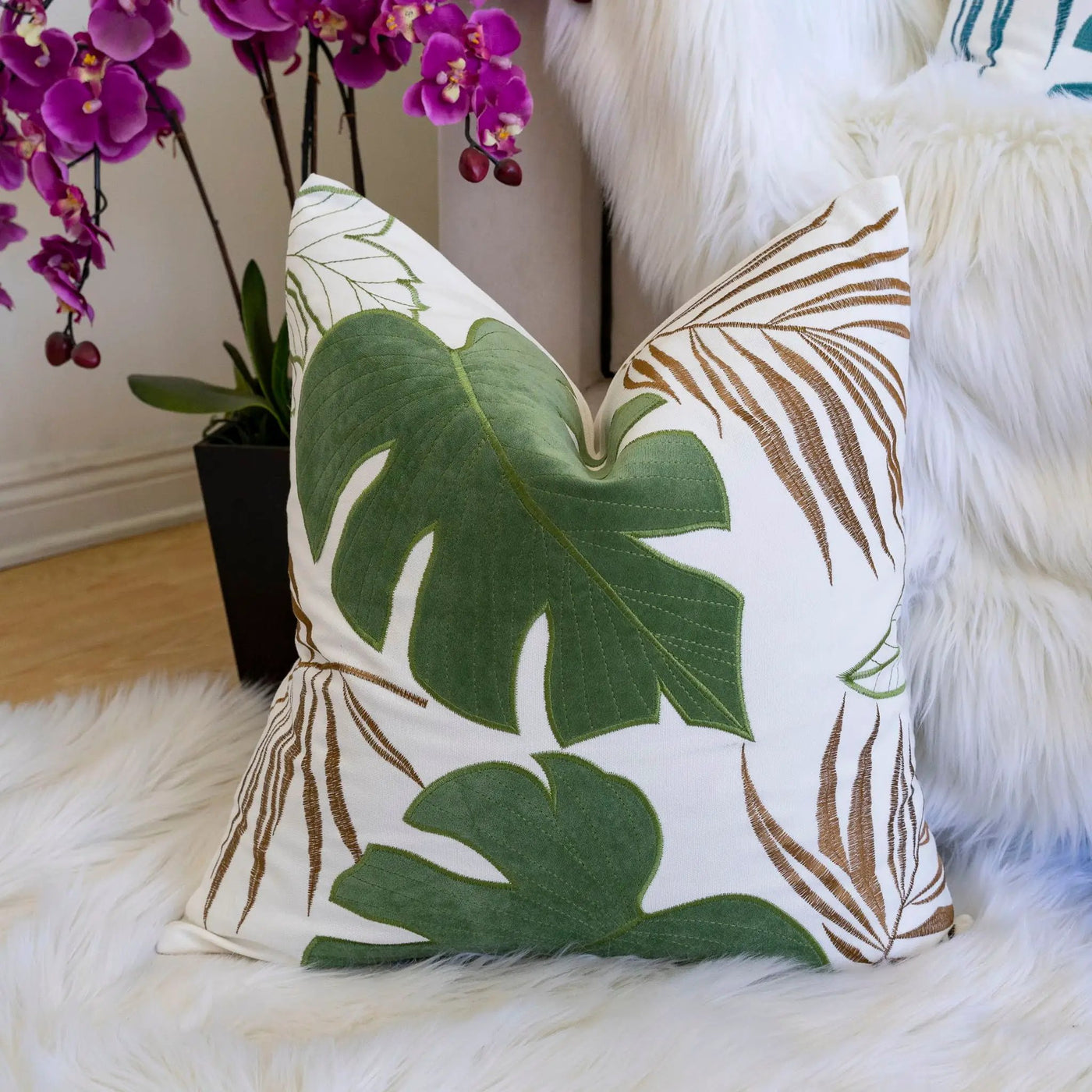 Autumn Vibes Leaf Accent Pillow by Unique Piece Furniture