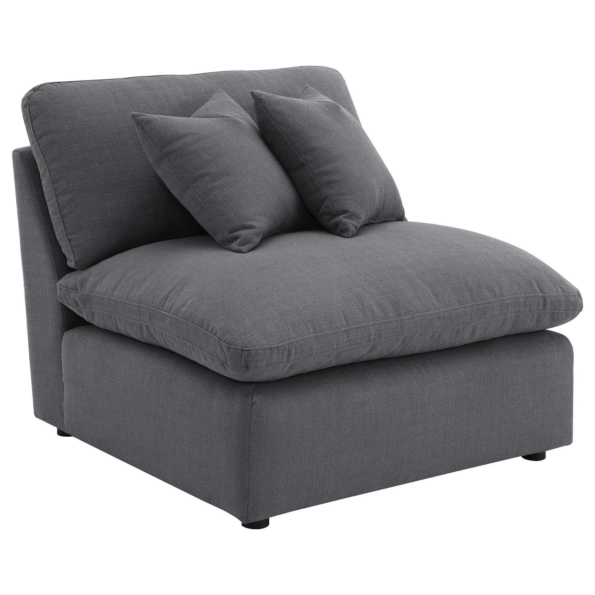 Hobson 4-piece Upholstered Modular Sectional Sofa Charcoal by Unique Piece Furniture