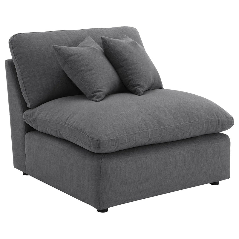 Hobson 4-piece Upholstered Modular Sectional Sofa Charcoal by Unique Piece Furniture