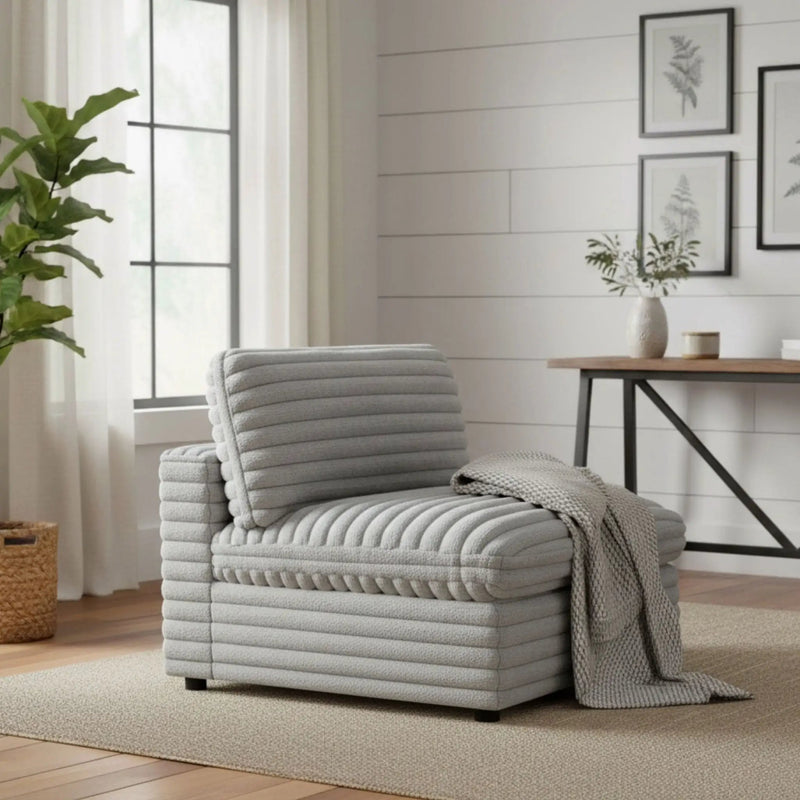 Jenny - Armless Slipper Chair - Gray by HouseOfZazla
