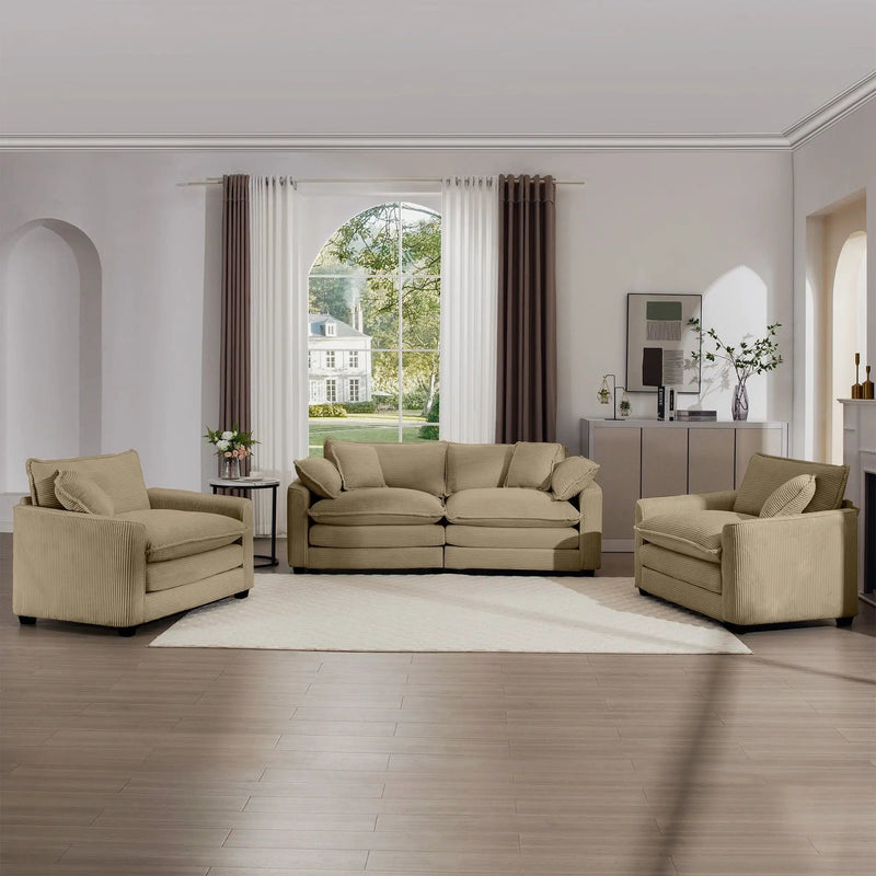 Elegant Oversized Sectional Sofa Set With Deep Seats And Flexible Layout by Unique Piece Furniture
