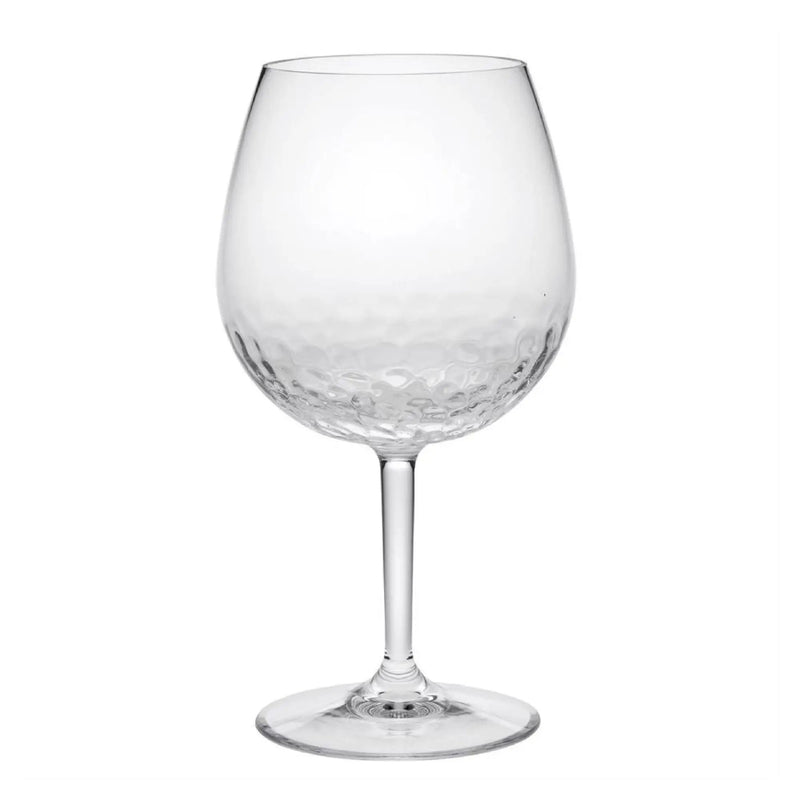Tritan - Leadingware Unbreakable Wine Glass Set With Hammer Design Bpa Free Plastic, 22Oz - Clear by HouseOfZazla