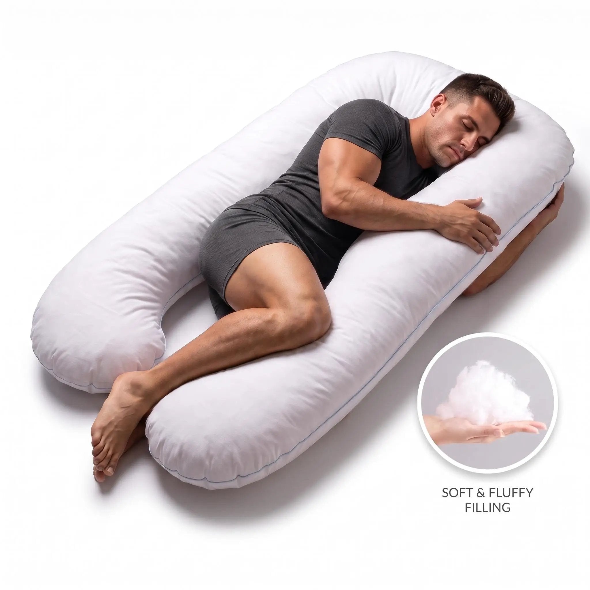 U-Shape Pregnancy Body Pillow - 100% Premium by HouseOfZazla