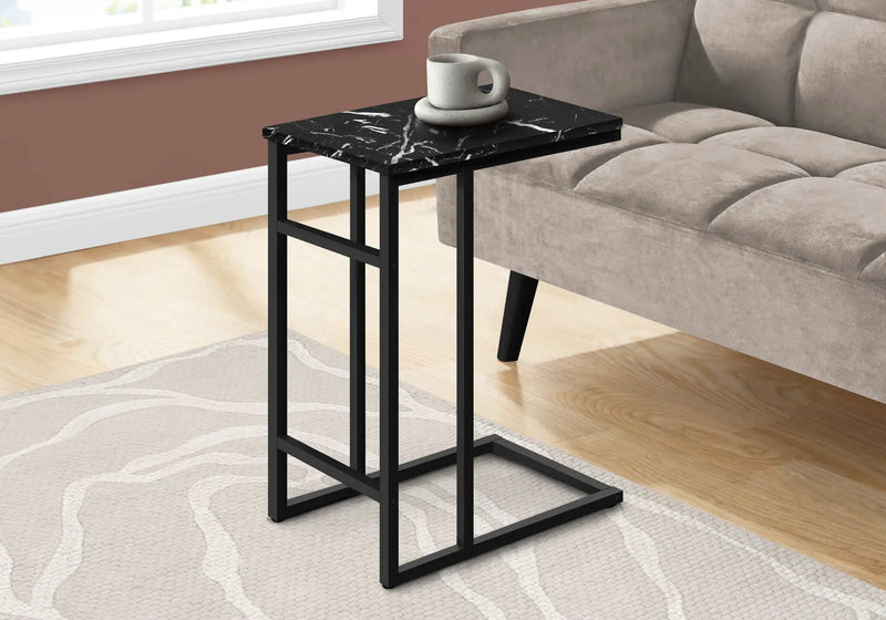 Accent Table, C - Shaped, Modern Design - Black by Unique Piece Furniture