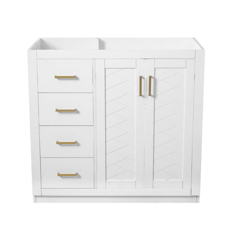 Retro Style Bathroom Vanity, 3 Drawers & Soft Closing Doors by HouseOfZazla