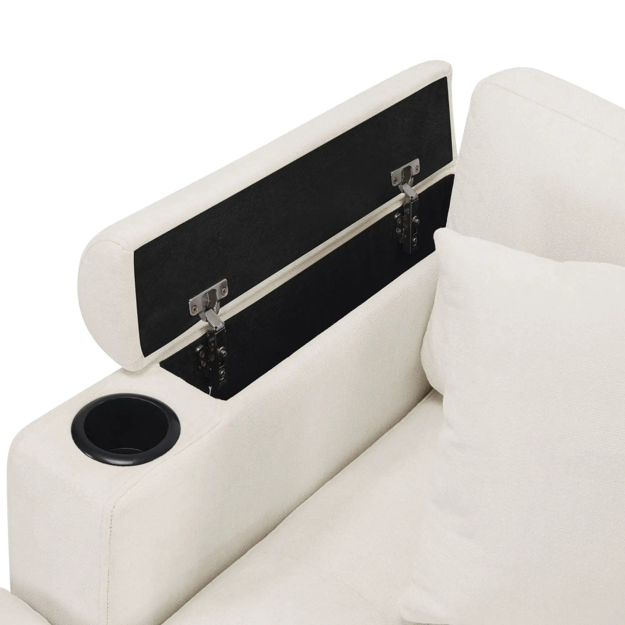 U Shaped Sectional Sofa, Corner Living Room Couch With Built In Cup Holders, Storage, USB Ports by HouseOfZazla