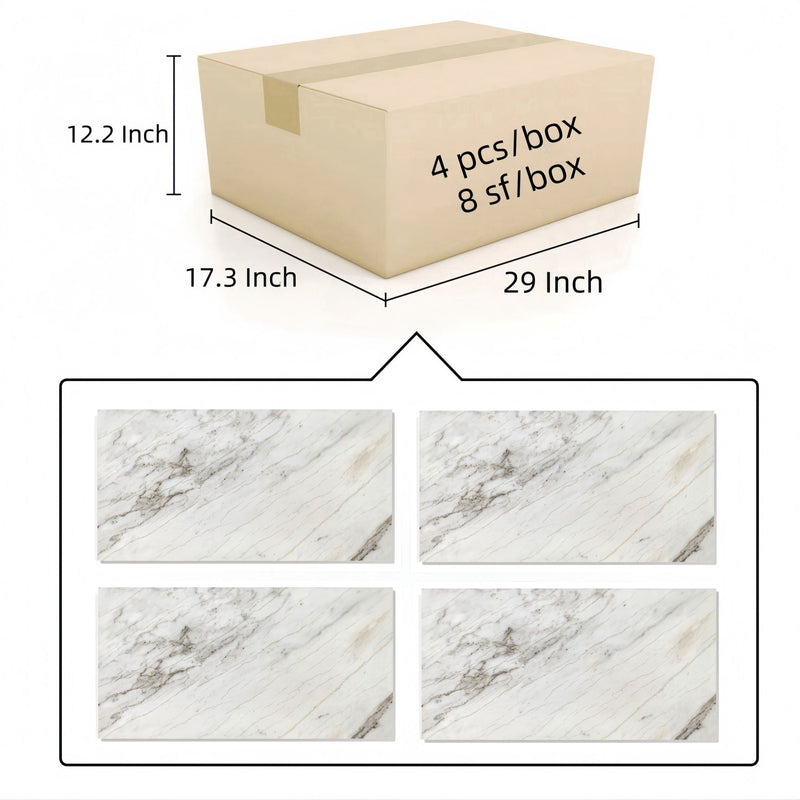 Natural Marble Polished Tile For Wall And Floor (Set of 4) by HouseOfZazla