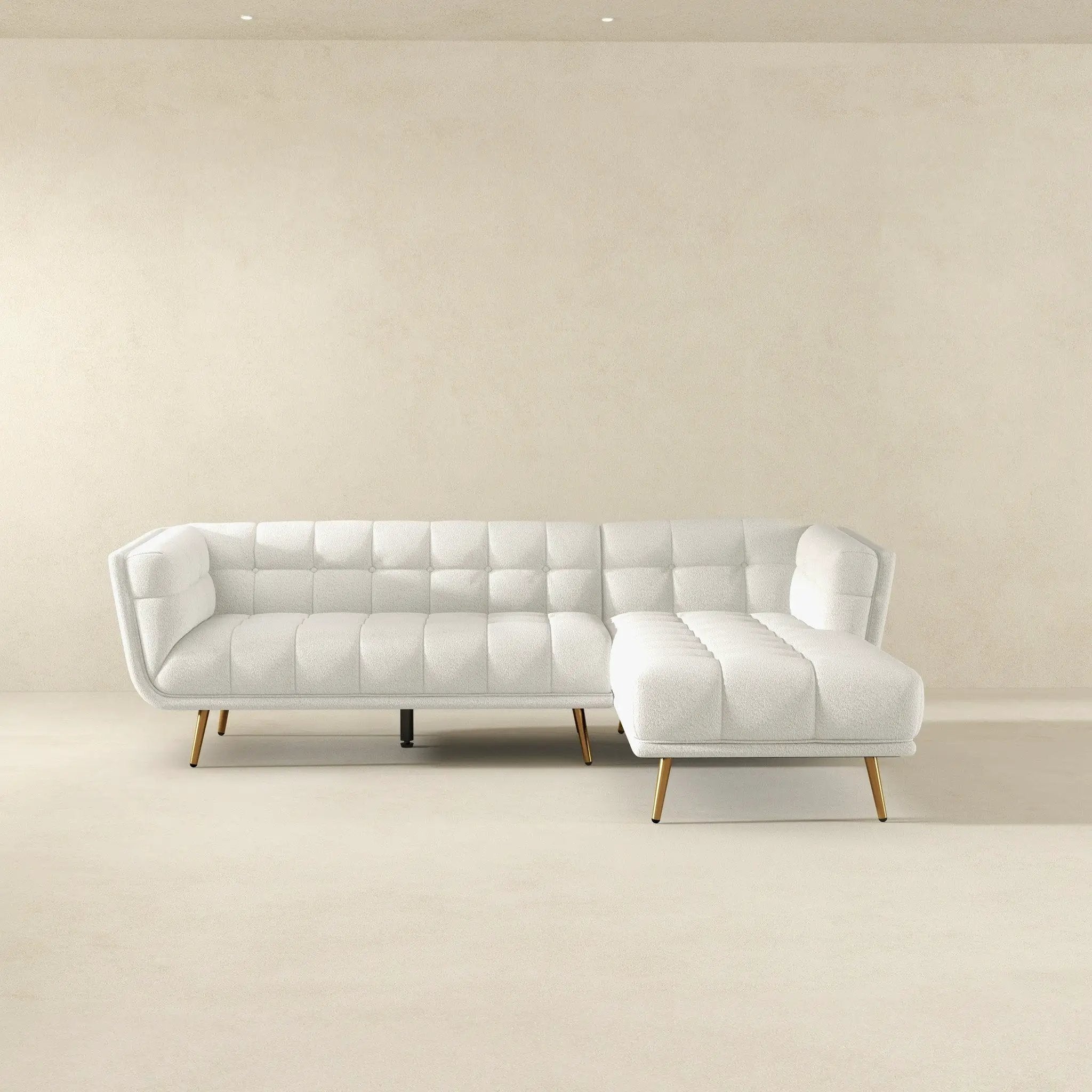 Addison - L Shape Sectional Sofa Tufted by HouseOfZazla