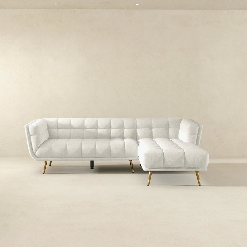 Addison - L Shape Sectional Sofa Tufted by HouseOfZazla