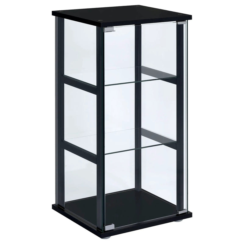 Callie - 3 Shelf Curio Cabinet - Black by HouseOfZazla