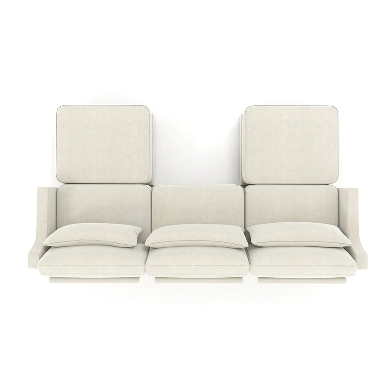 Stylish Sofa With Ottoman And Lumbar Pillows, Ergonomic Design by HouseOfZazla