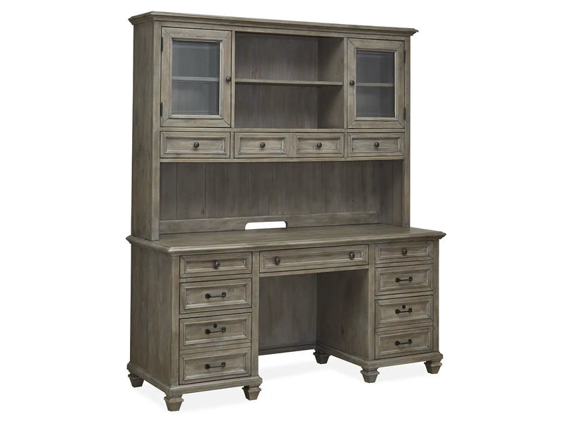 Lancaster - Credenza With Hutch - Dove Tail Gray by Unique Piece Furniture