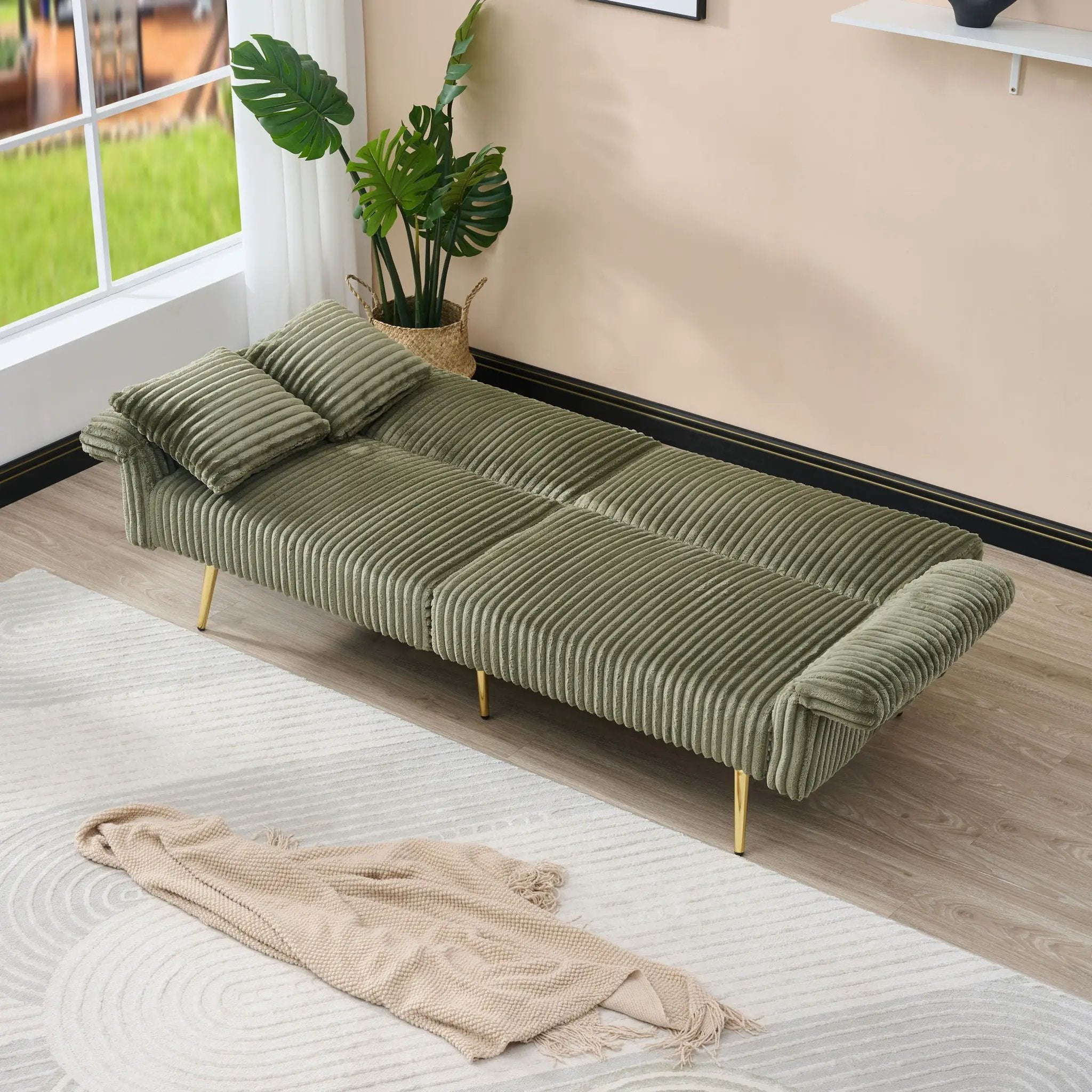 Luxury Foldable Double Sofa Bed With Folding Armrests by Unique Piece Furniture