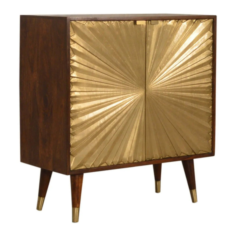Manila - Cabinet - Gold / Brown by Unique Piece Furniture