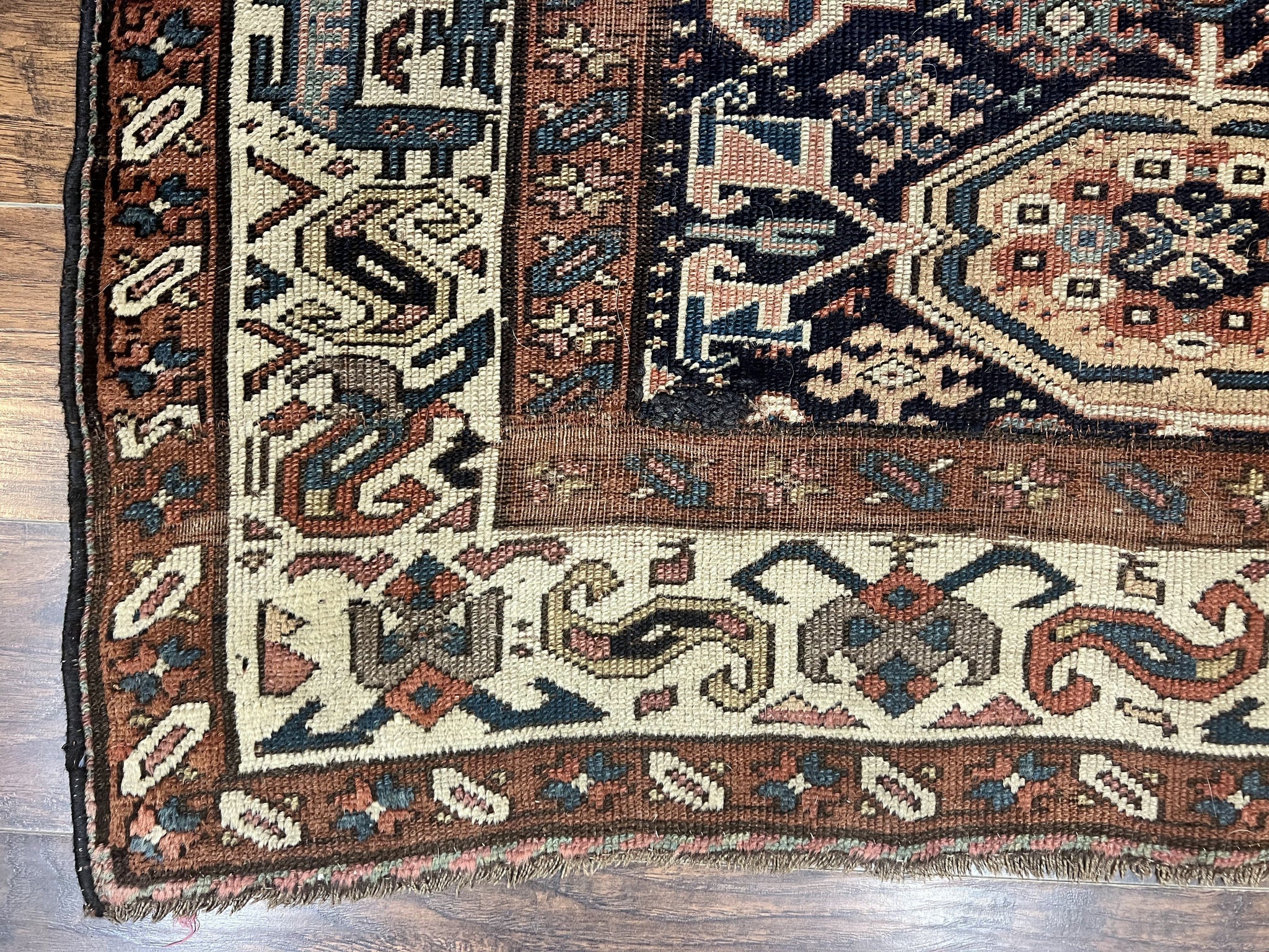 Antique Persian Tribal Runner Rug 4.6 x 9.8, Kurdish Runner, Rug for Hallway or Kitchen, 1920s Carpet, Wool Handmade Rug by Jewel Rugs