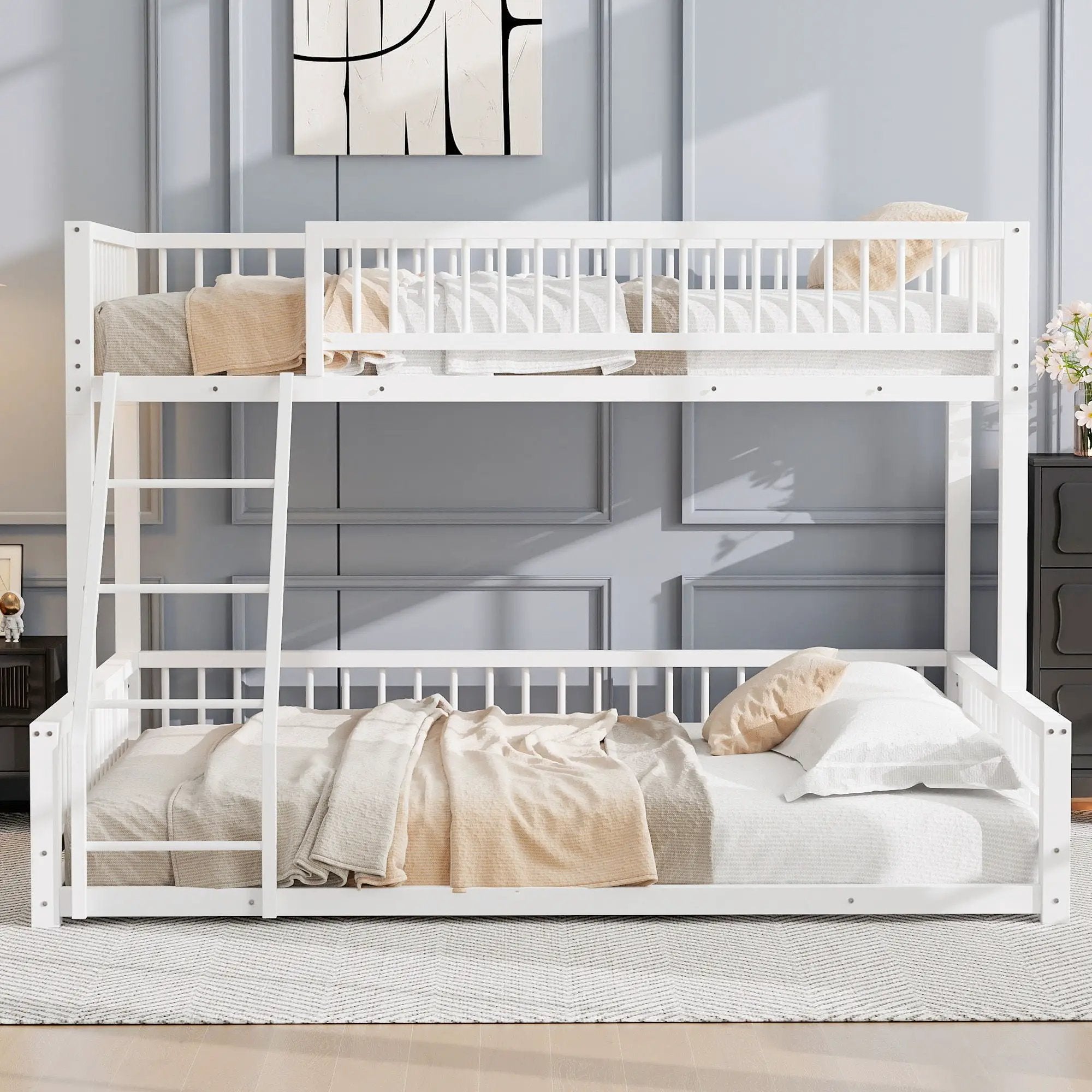 Bunk Bed With Ladder And Safety Guardrails by HouseOfZazla