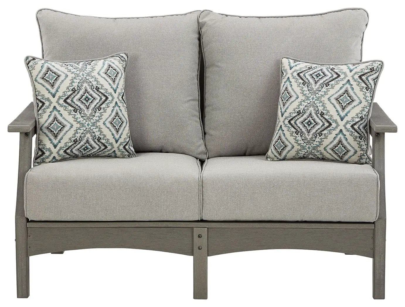 Visola - Loveseat w/Cushion - Gray by Unique Piece Furniture