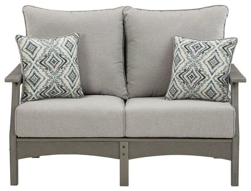 Visola - Loveseat w/Cushion - Gray by Unique Piece Furniture