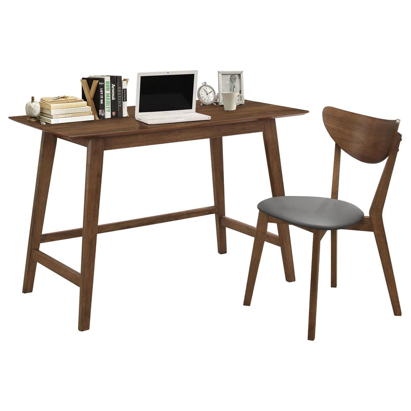 Karri 2-piece Home Office Computer Desk and Chair Set Walnut by Unique Piece Furniture