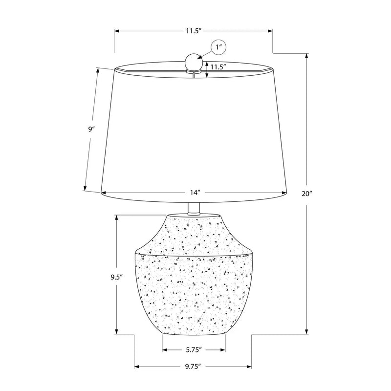 Lighting, Modern Table Lamp, Concrete - Cream by Unique Piece Furniture
