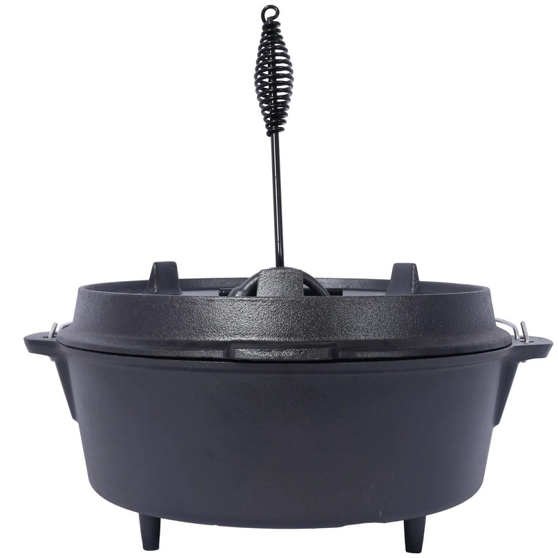 Pre-Seasoned Cast Iron Dutch Oven With Skillet Lid by HouseOfZazla