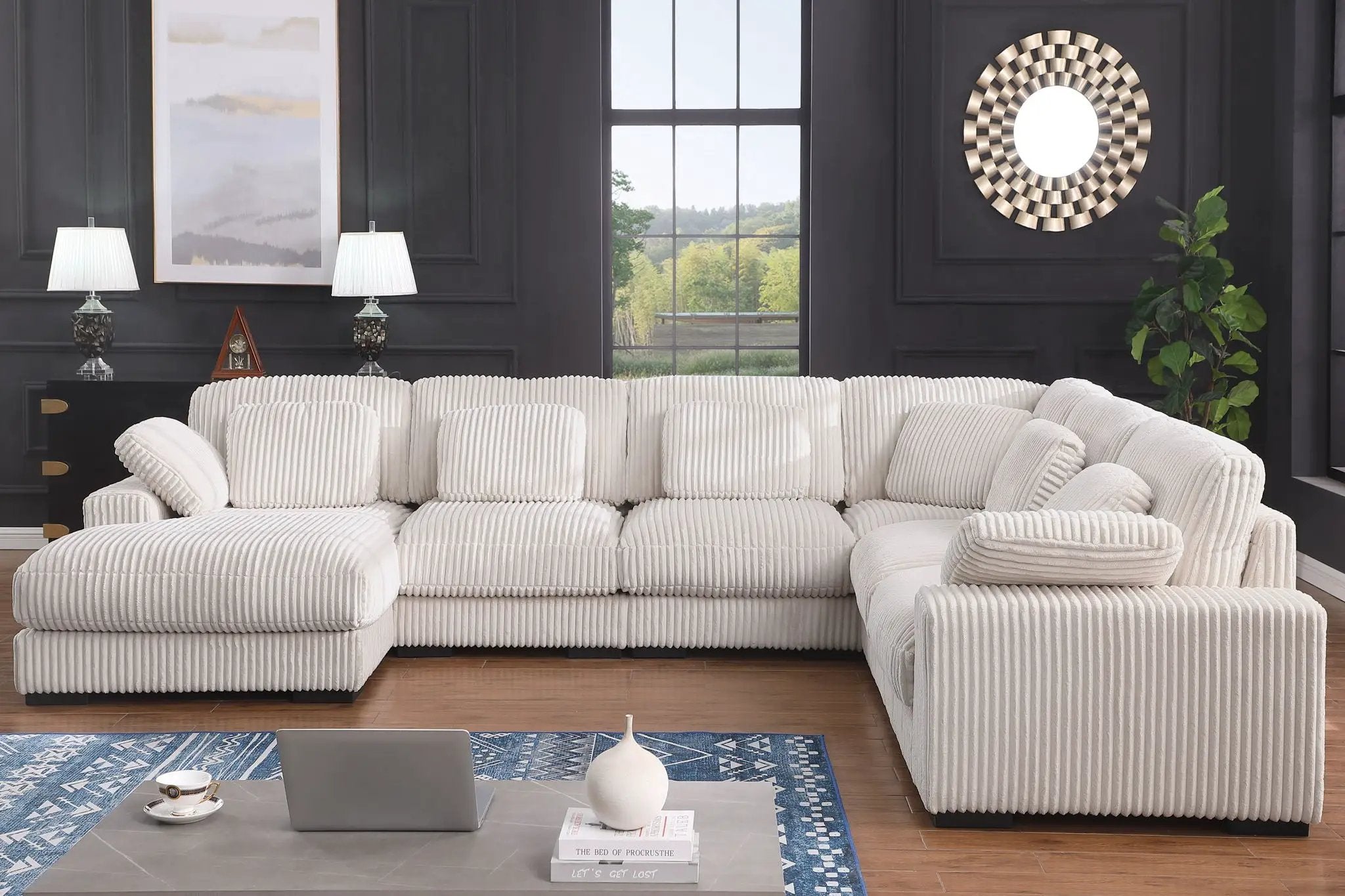 Nadine - Modular Corner Sectional Sofa With Left Facing Chaise by Unique Piece Furniture
