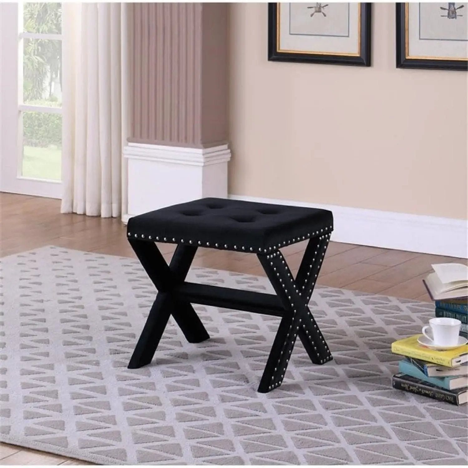 Upholstered Accent Bench With Nailhead Trim by Unique Piece Furniture