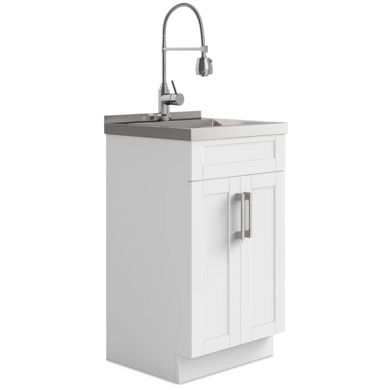 Hennessy - Deluxe Laundry Cabinet With Faucet And Stainless Steel Sink by Unique Piece Furniture