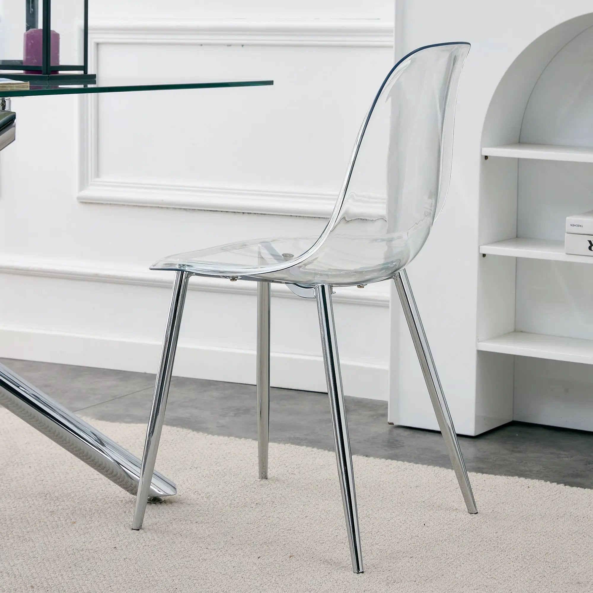 Modern Minimalist Transparent Dining Chair - 6-Piece Set by HouseOfZazla