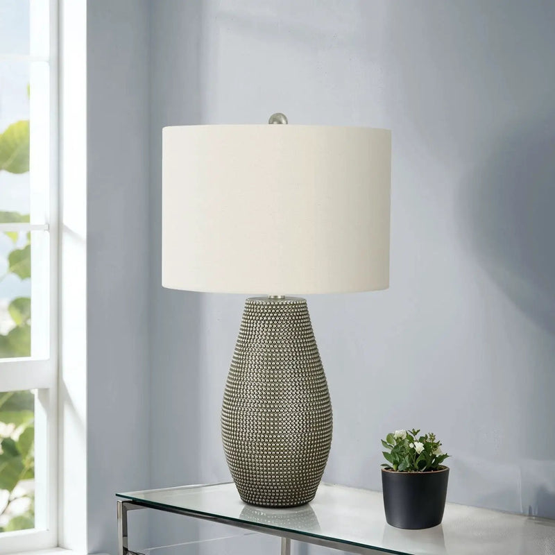 Lighting, Table Lamp, Resin, Contemporary - Gray by Unique Piece Furniture