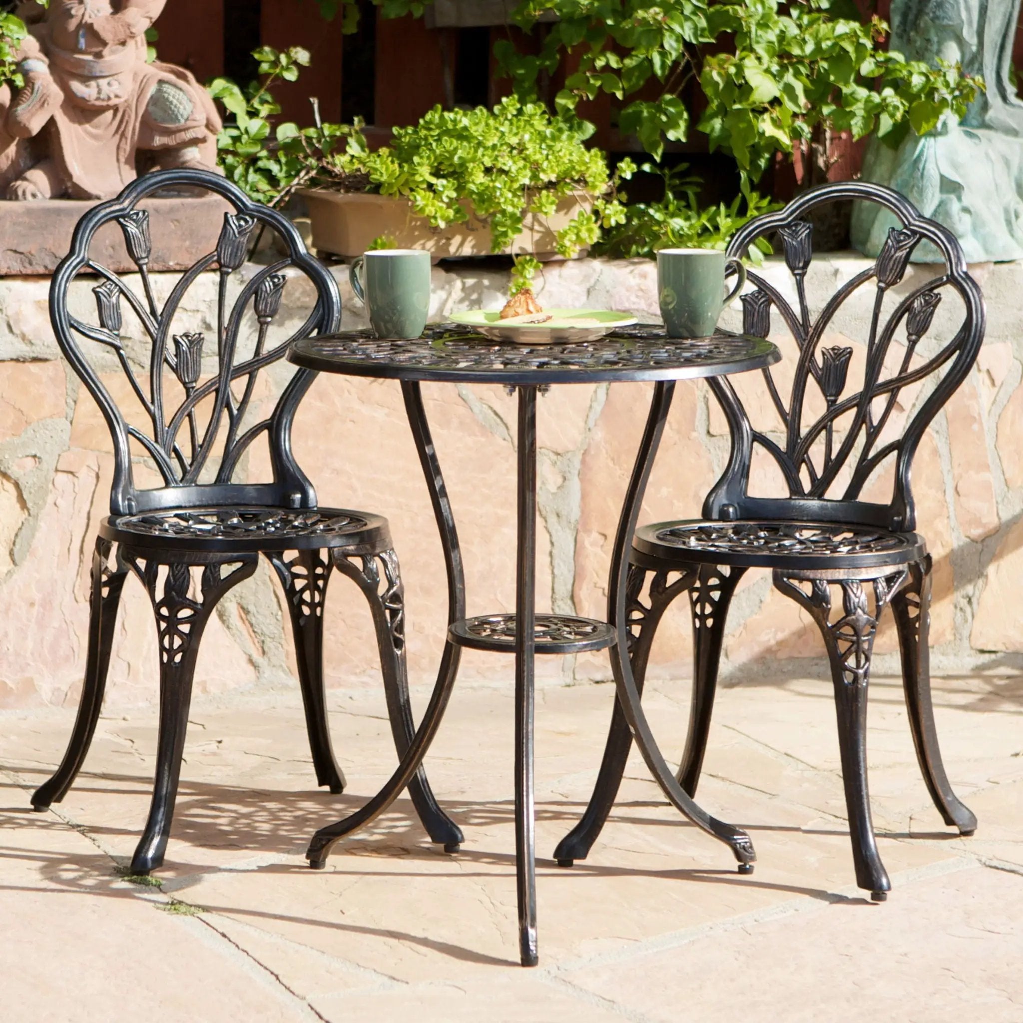 Nassau Cast 3 Piece Bistro Set by HouseOfZazla