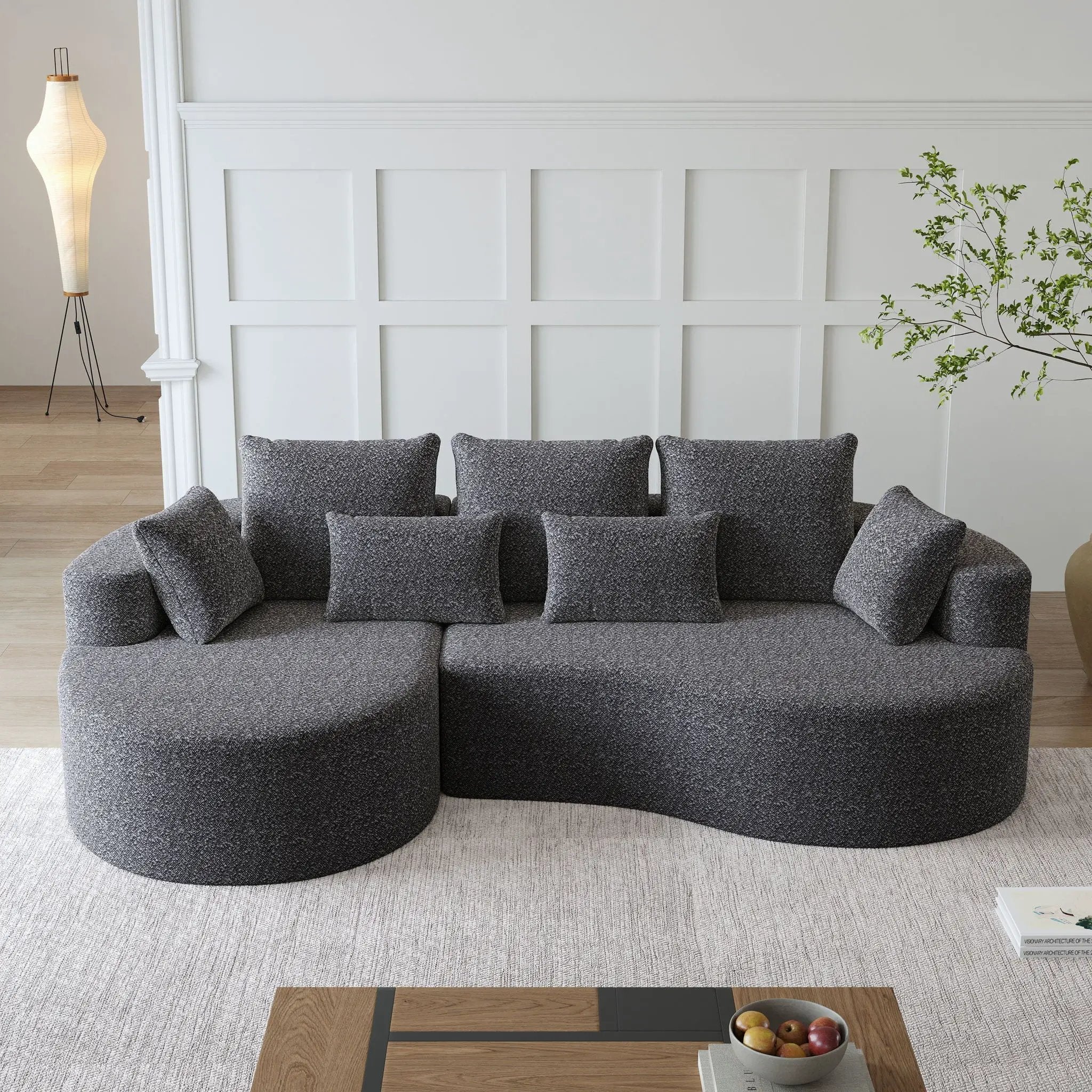 Curved Oversized Sectional Sofa With Extra Deep Seat by HouseOfZazla