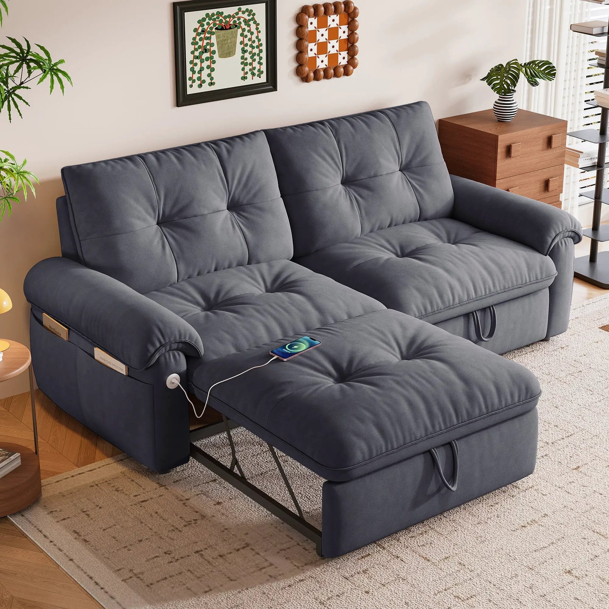 77-Inch Convertible Sofa Bed by HouseOfZazla