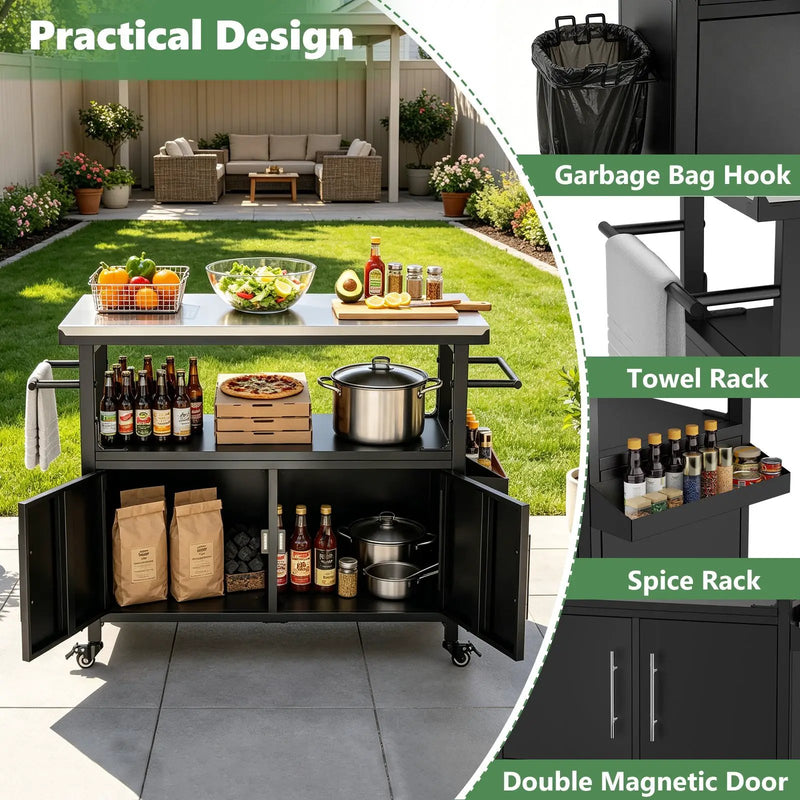 Outdoor Grill Cart with Patio Furniture by HouseOfZazla