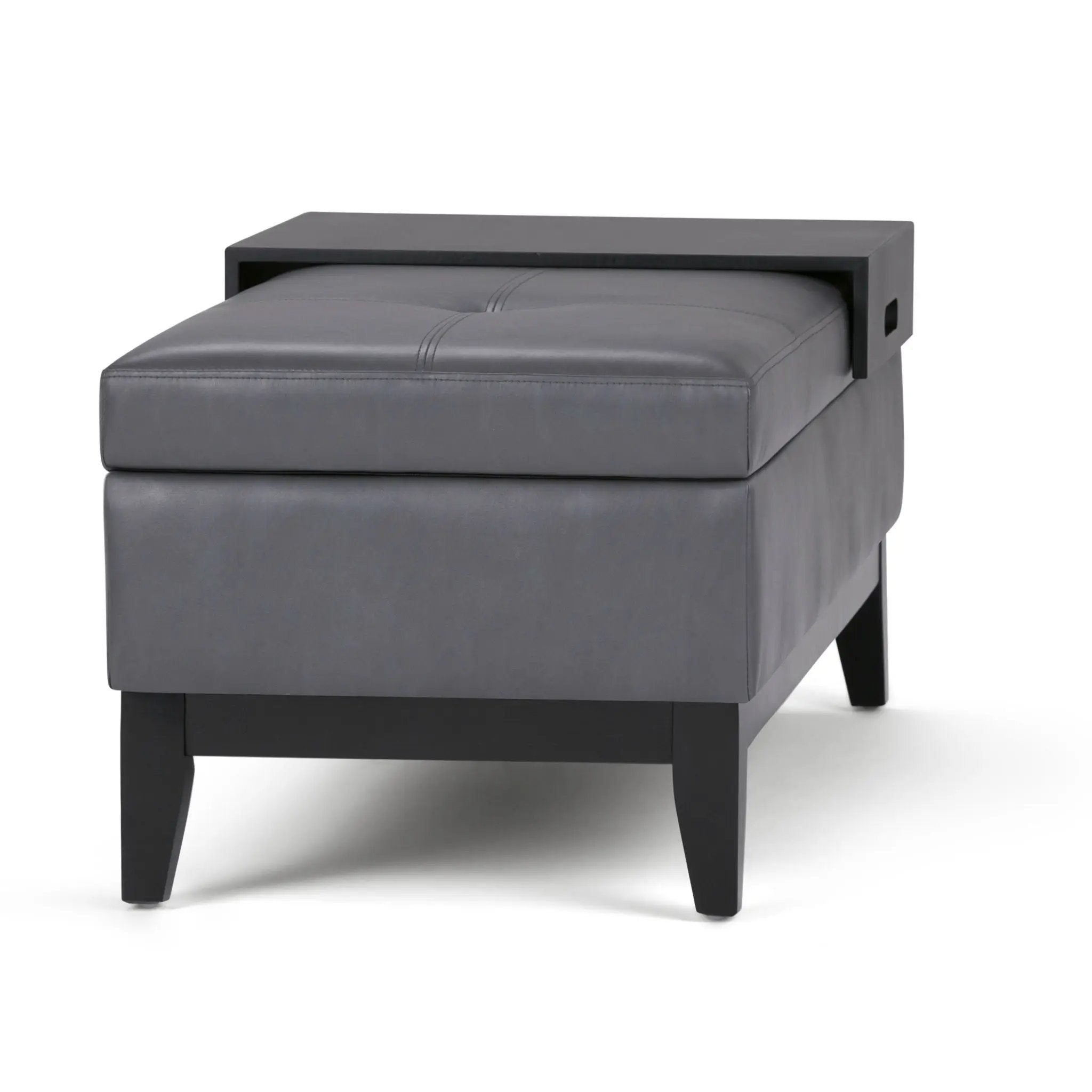 Oregon - Contemporary Storage Ottoman Bench With Tray by HouseOfZazla