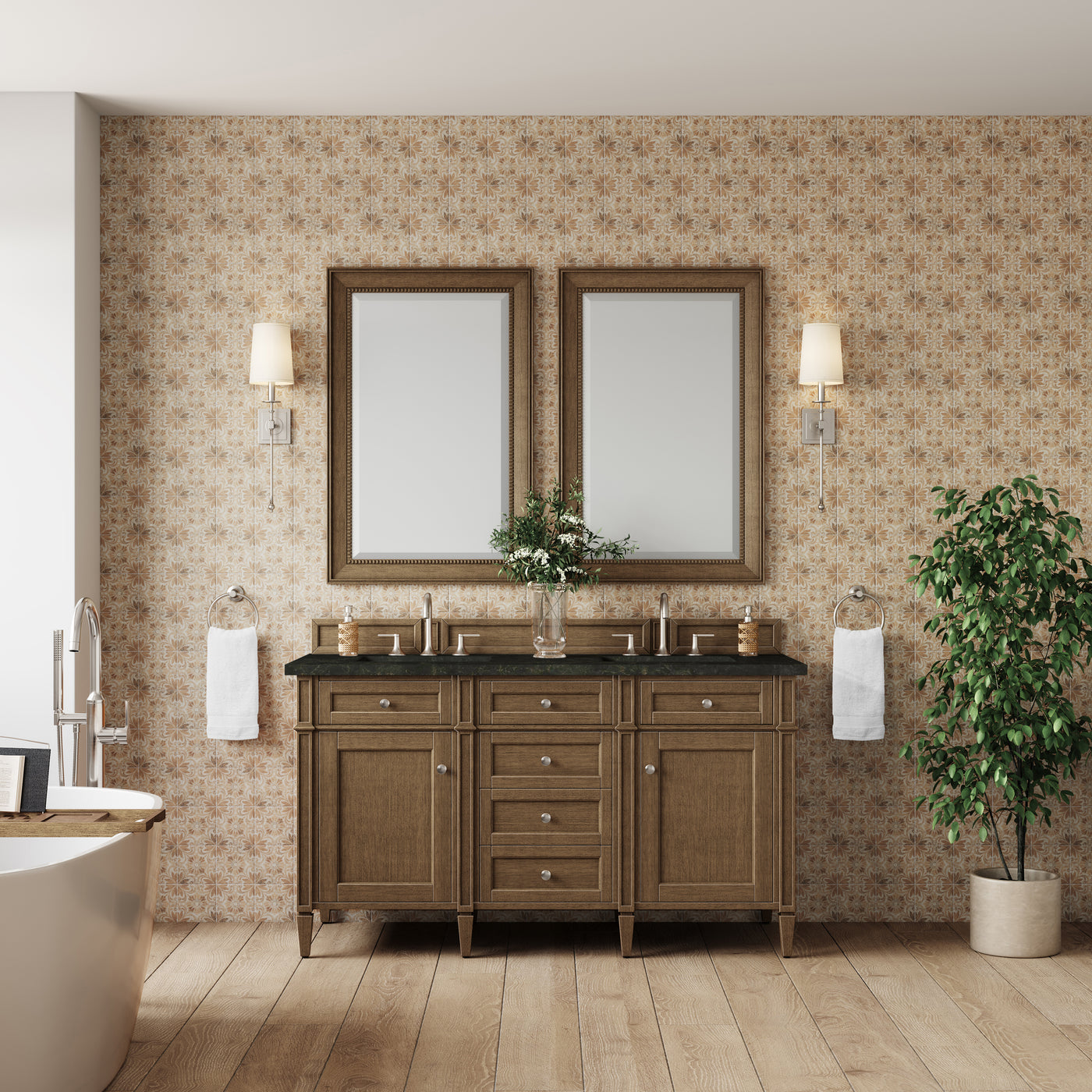 James Martin Brittany 60" Double Bathroom Vanity, Saddle Brown, view 31