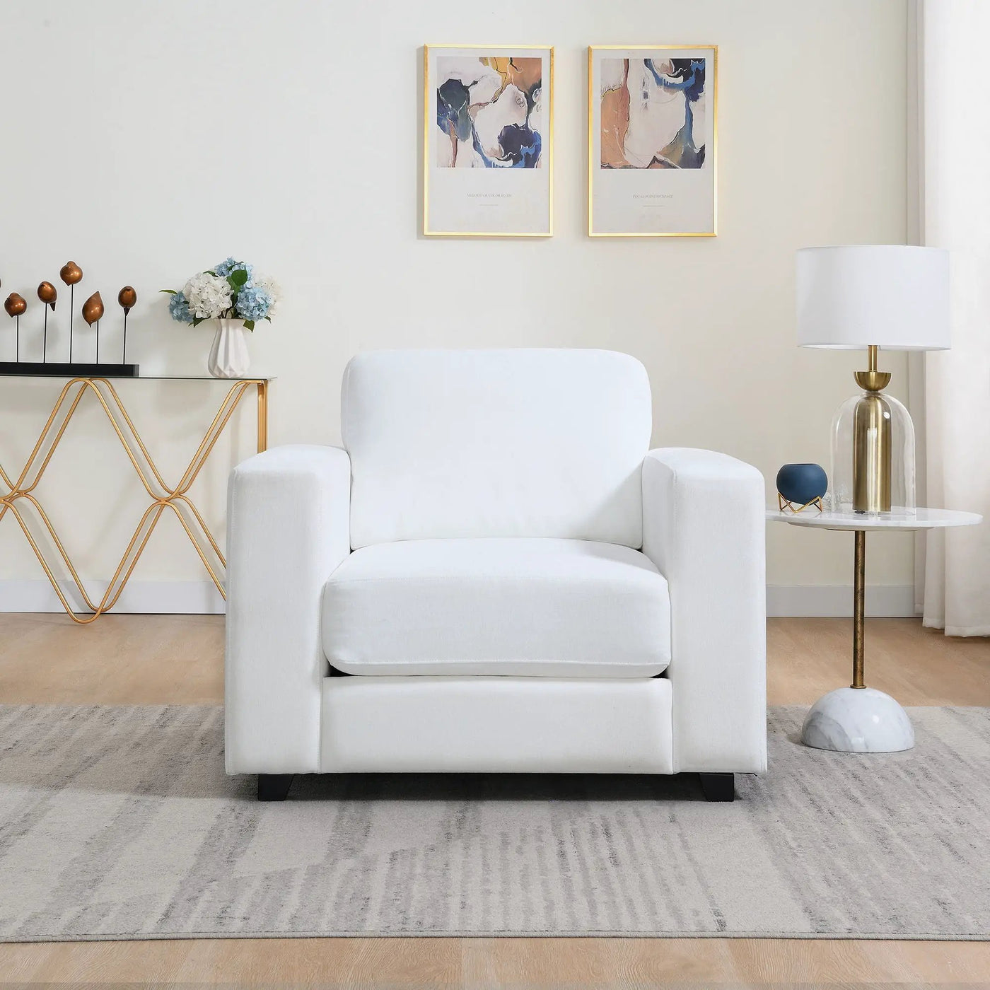 Oversized Accent Chair With Widen Arm For Living Room by HouseOfZazla