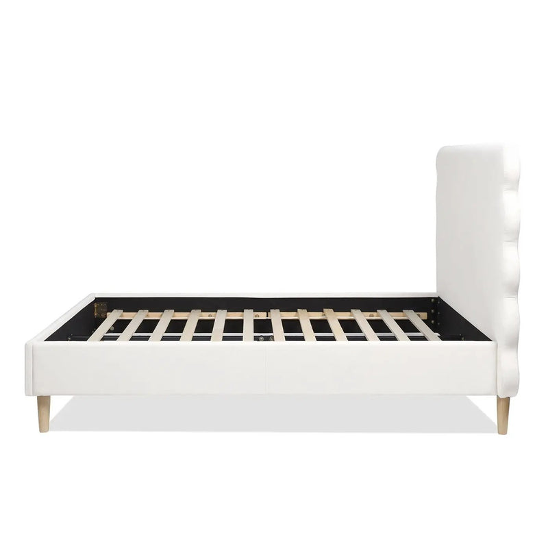 Stockholm - Modern Wavy Headboard Platform Bed by HouseOfZazla