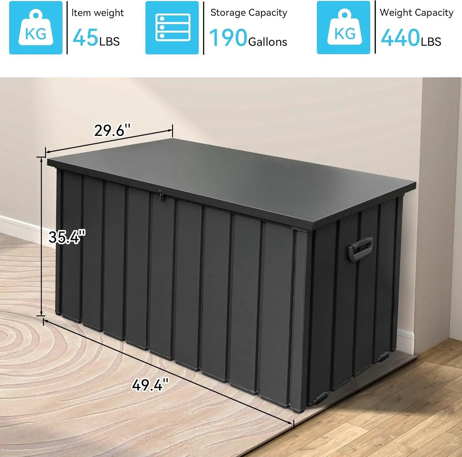 190 Gallon Metal Deck Box by HouseOfZazla