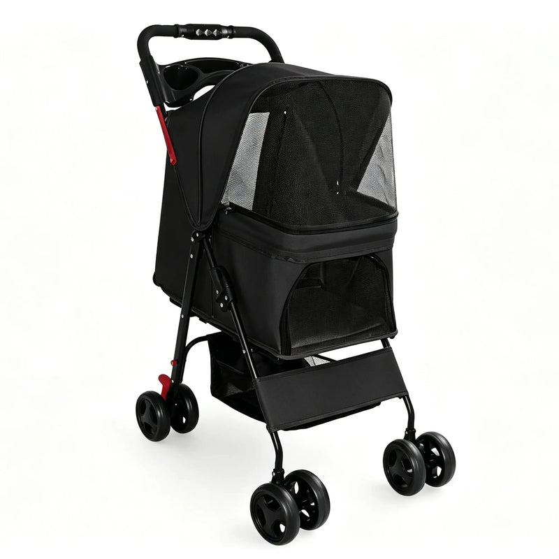 Foldable Pet Stroller for Small Dogs and Cats Under 28 lbs by HouseOfZazla