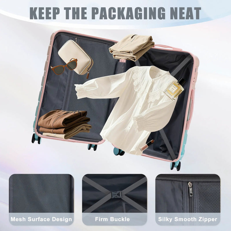 20"/24"/28" 3-Piece Set in Gradient Color Luggage by HouseOfZazla