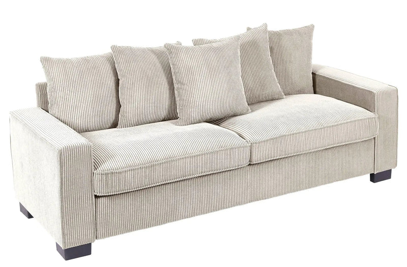 Luxe Sofa With 5 Matching Toss Pillows, Sleek Design, Spacious And Comfortable 3 Seater Couch by Unique Piece Furniture