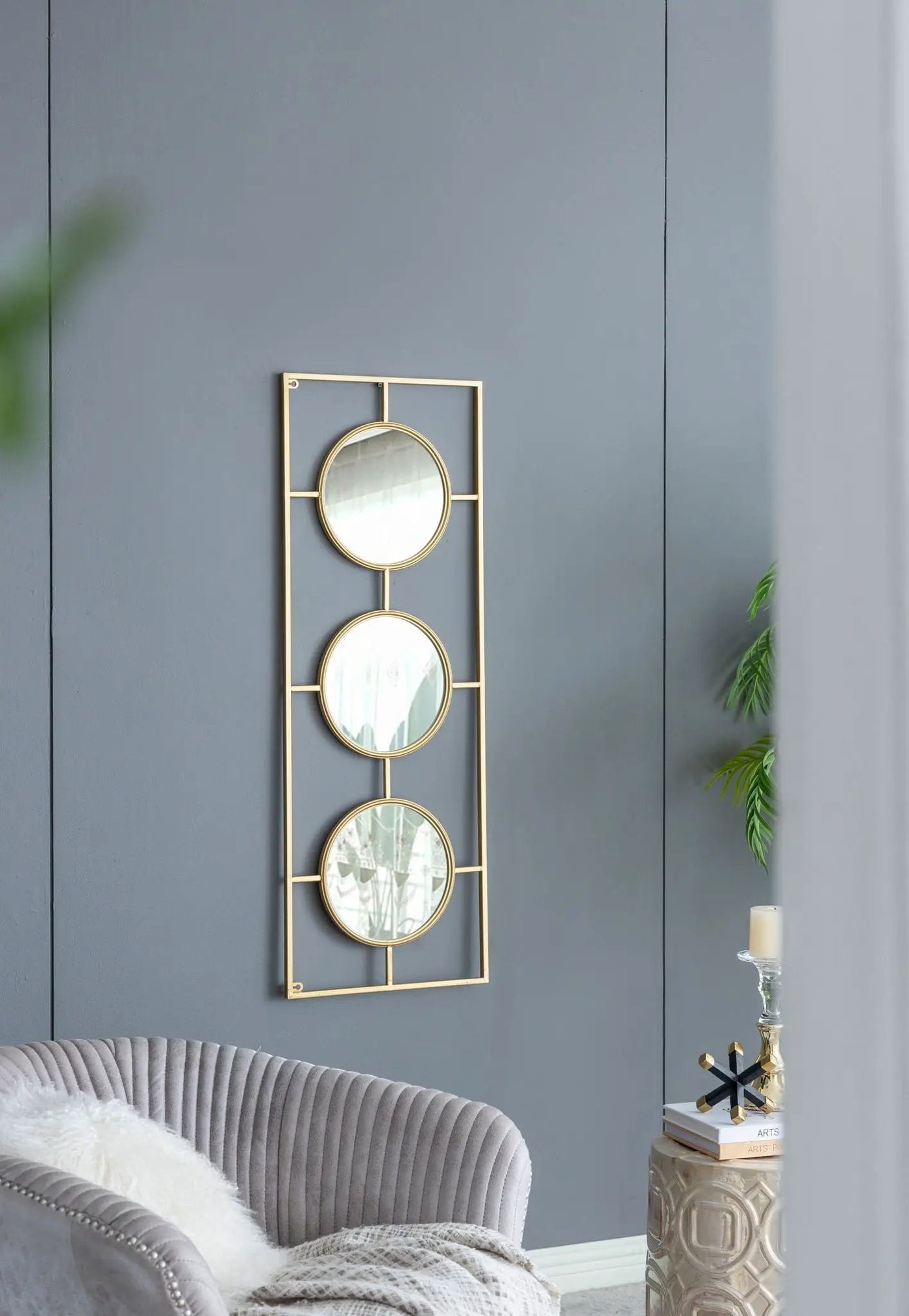 3 Mirror Piece Wall Mirror InRectangular Frame, Home Wall Decor For Bedroom Living Room by Unique Piece Furniture