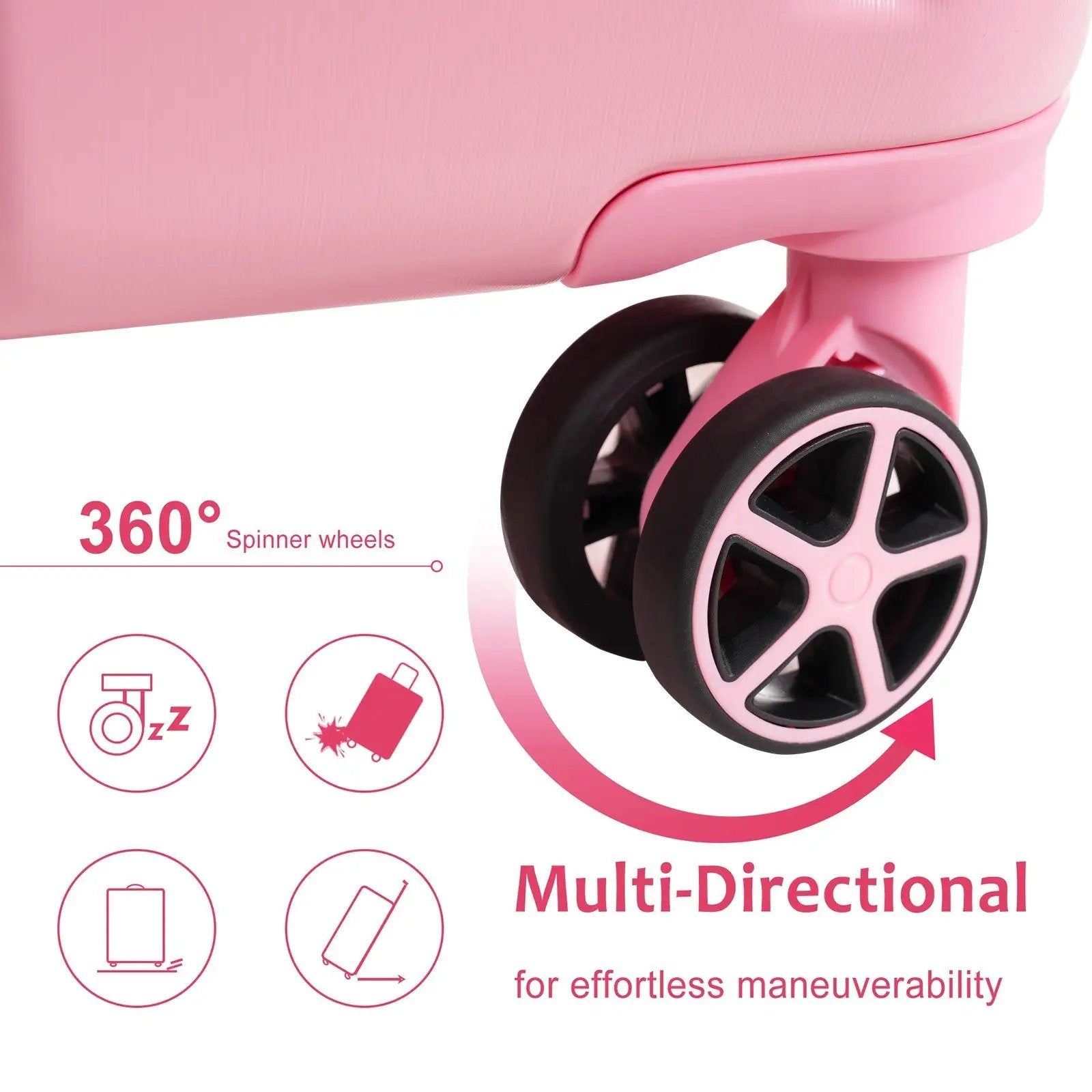 Lightweight Durable ABS Suitcases with Double Wheels by HouseOfZazla