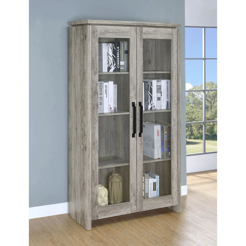 Myerson - 2 Door Tall Cabinet - Gray by HouseOfZazla