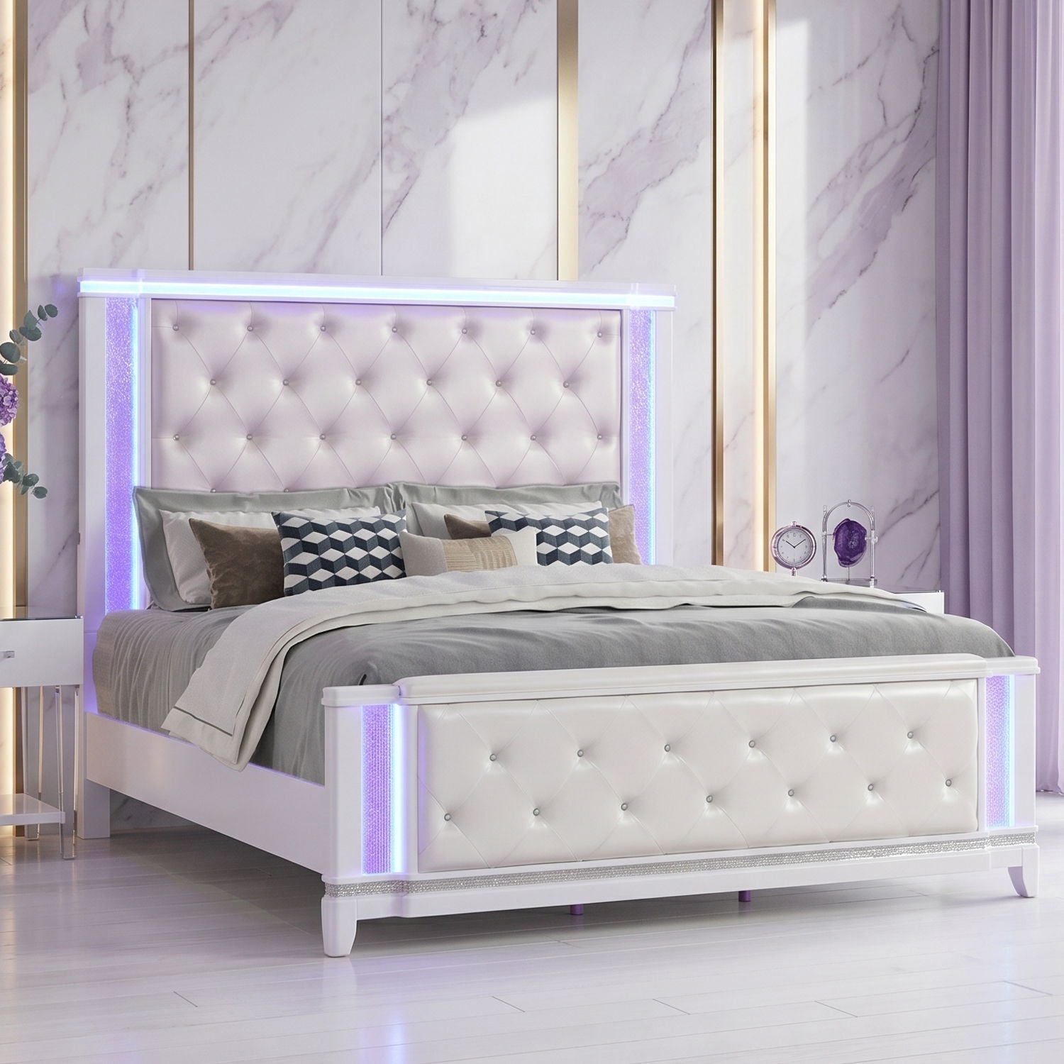 Opium - Bed With LED Lit Headboard by HouseOfZazla