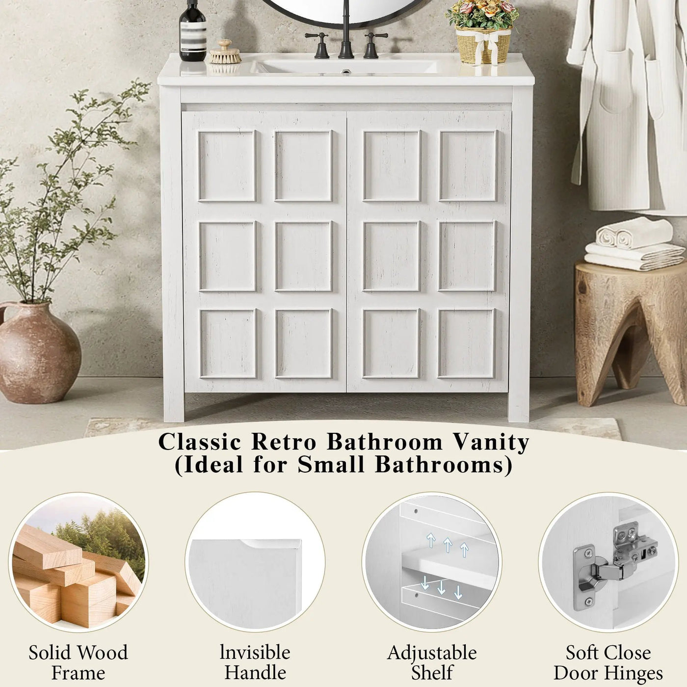 Bathroom Vanity Organizer With Sink, Combo Cabinet Set, Bathroom Storage Cabinet by Unique Piece Furniture