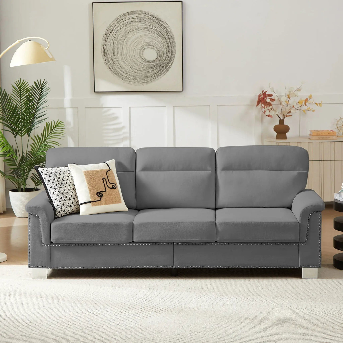 3 Seater Elegant Stationary Sofa by HouseOfZazla